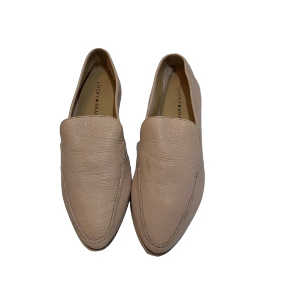 Lucky Brand Pale Pink Soft Leather Slip On Loafers Size 7.5